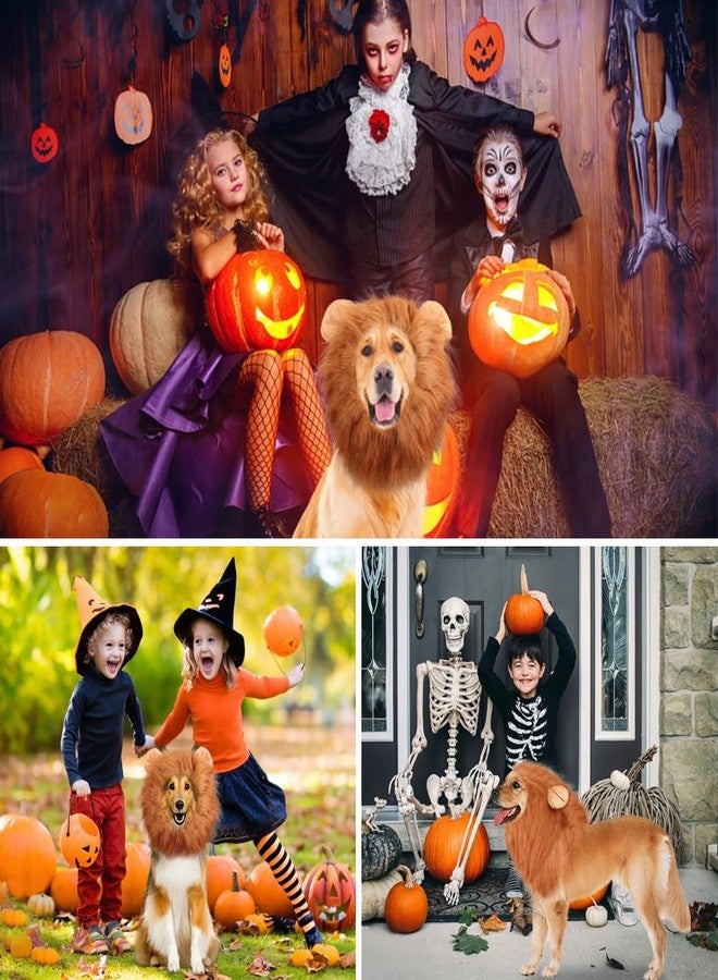 Vivifying Lion Mane for Dog, Adjustable Halloween Lion Costume Wig with Ears for Medium and Large Dogs, Realistic & Funny Accessory Perfect for Parties and Photoshoots (Large, Dark Brown) - Image 5